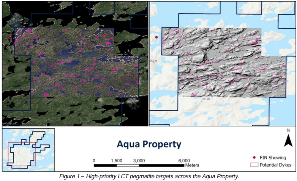 High-priority LCT pegmatite targets