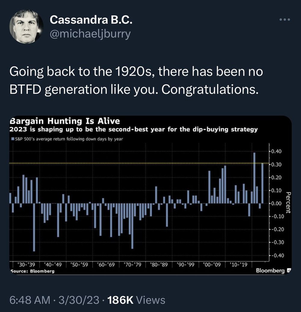 Burry BTFD Tweet