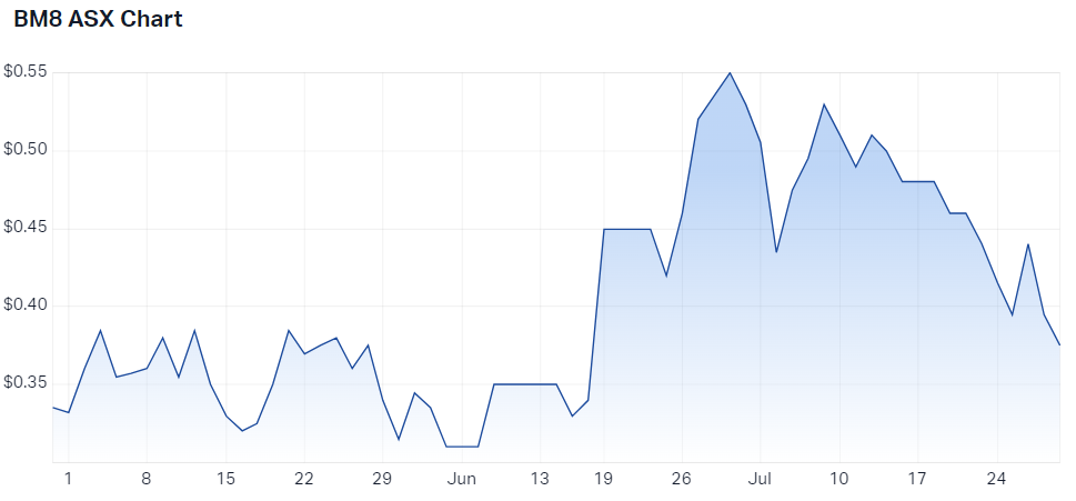 Battery Age Minerals Ltd (ASX BM8) Share Price - Market Index