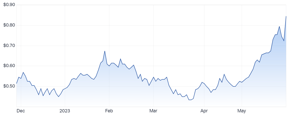 Leo Lithium Ltd (ASX LLL) Share Price - Market Index