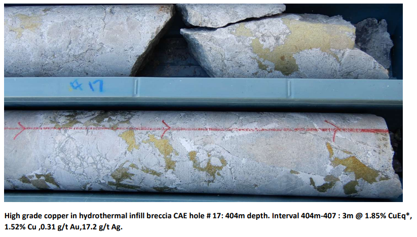 Wide Cu Au and Ag Intersections at Mt Cannindah