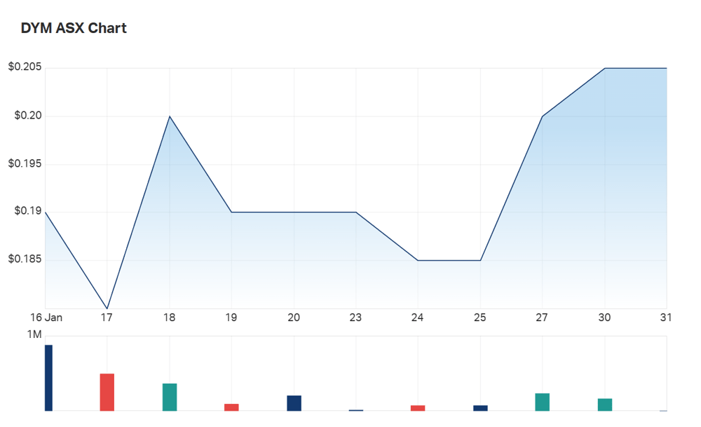 The shape of Dynamic's charts since listing