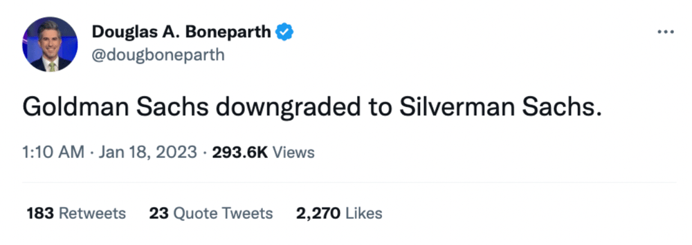 Doug Boneparth tweet of the day