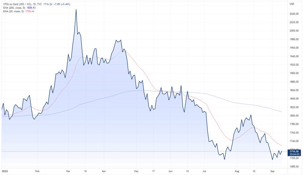 Gold spot chart