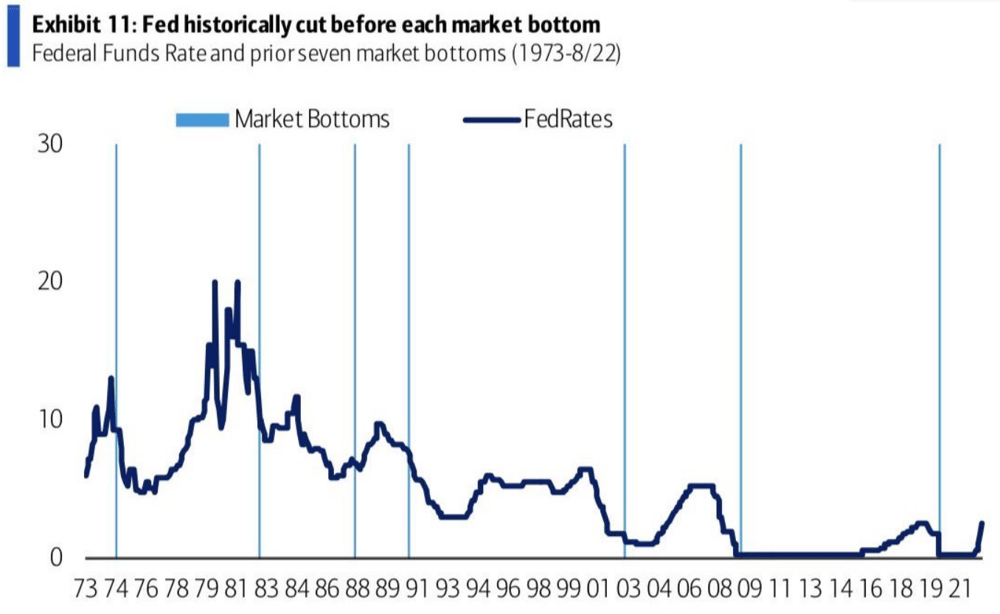Market bottoms and Fed rates