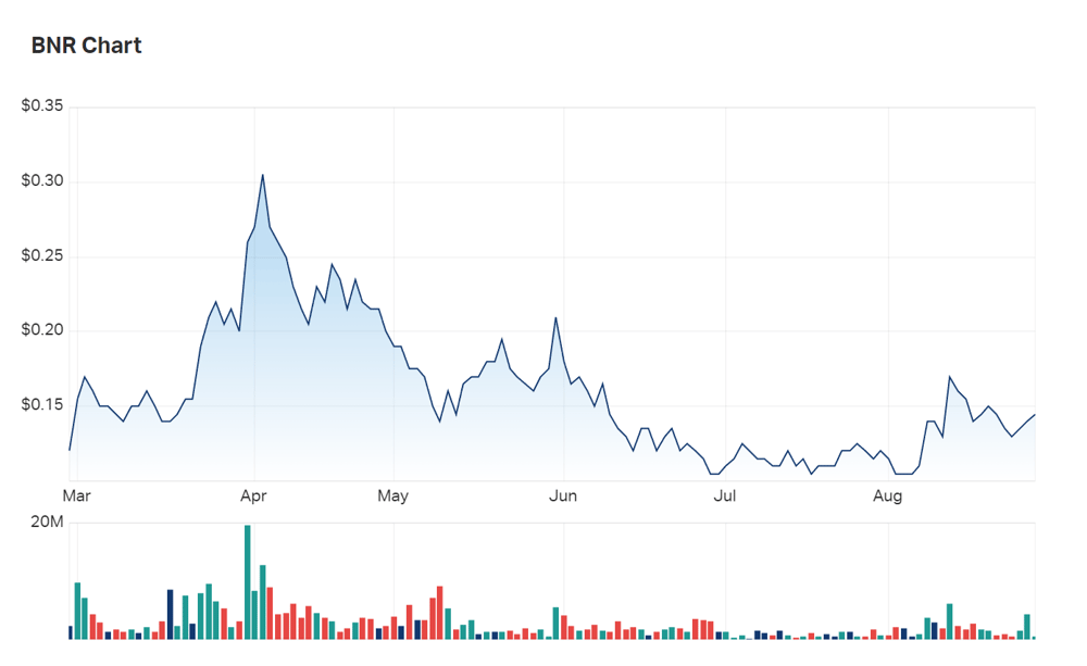 A look at the company's six month charts show a relatively quiet year since April. If Bulletin is successful in replicating today's results, could lithium production boost shareholder sentiment? 
