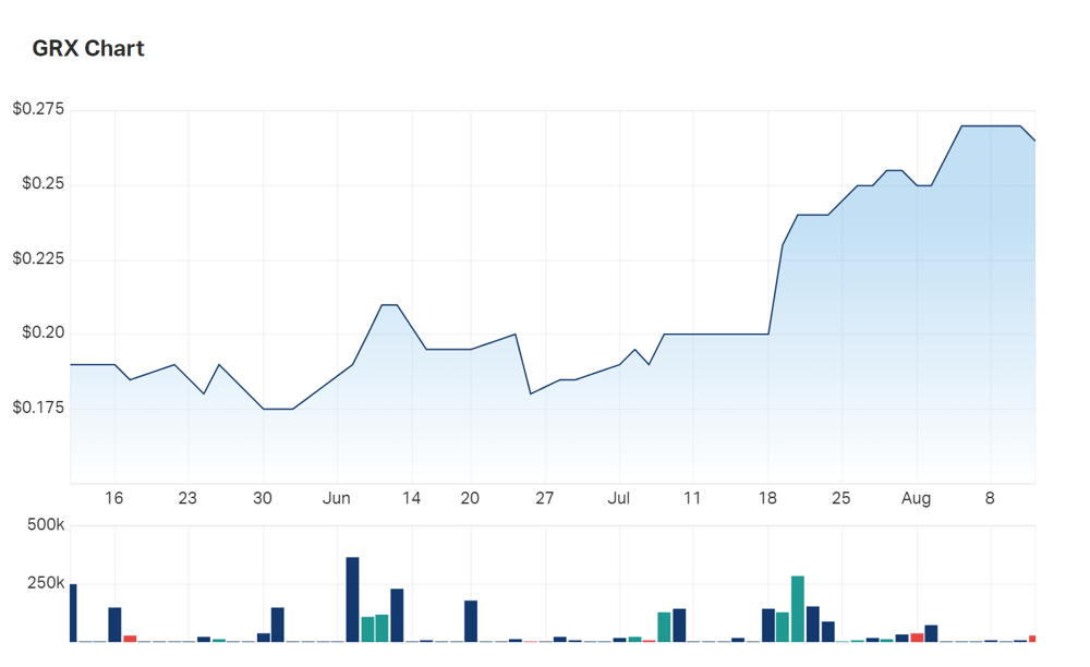 GreenX Metals hasn't seen much selling activity over the last three months 