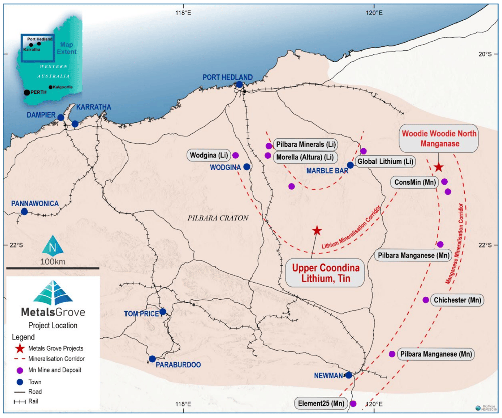 All things in order, the Woodie Woodie North project could become the next heavyweight operation in a Pilbara manganese belt, illustrated here 