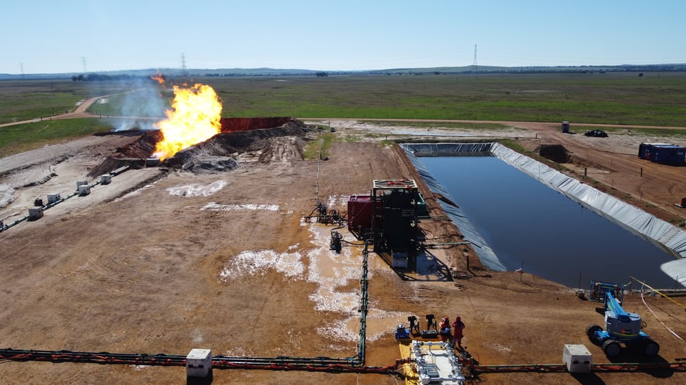 A snapshot from the earlier Walyering-5 flowtest 