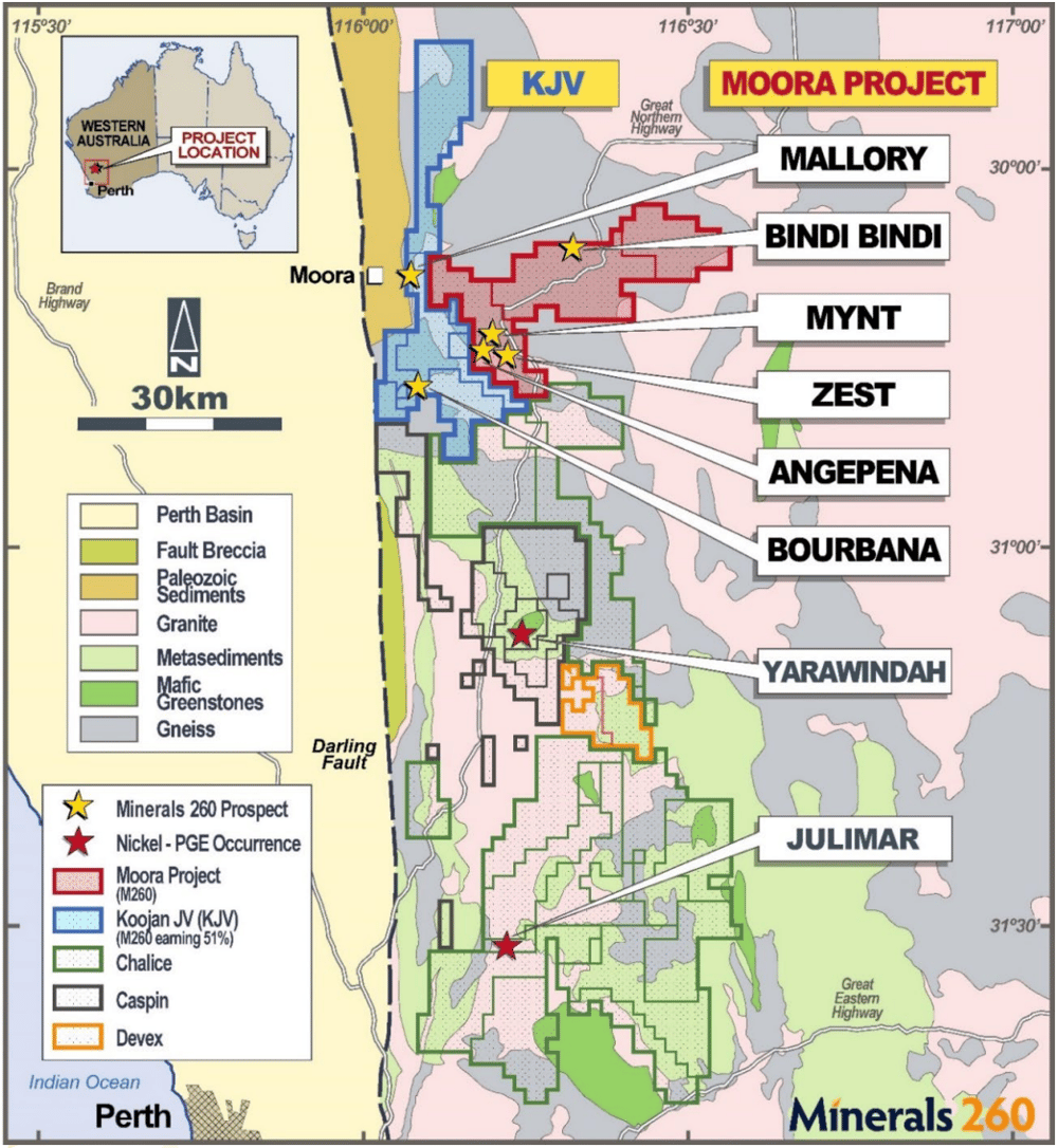 For context: a map locating the WA Moora Project 