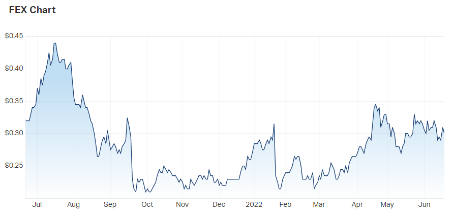 FENIX Resources Ltd (ASX FEX) Share Price - Market Index