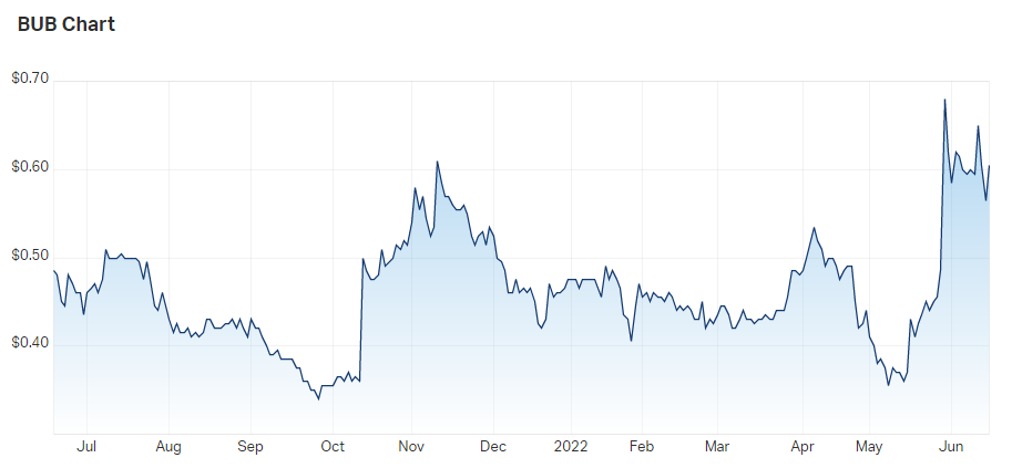 Bub share price chart