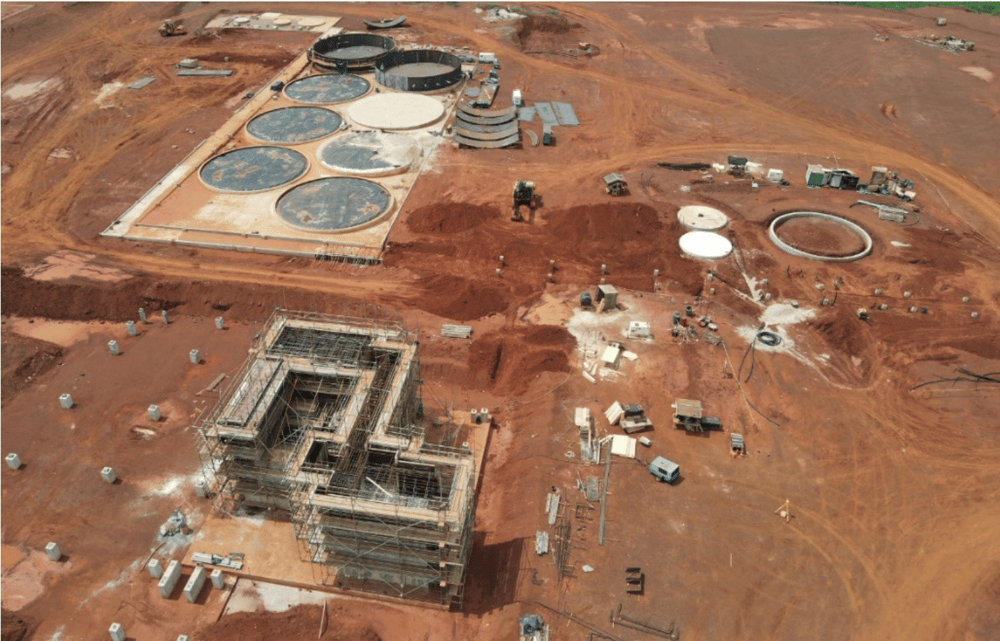 (Source: Tietto) An aerial snapshot of the company's Abujar SAG mill as of early June 