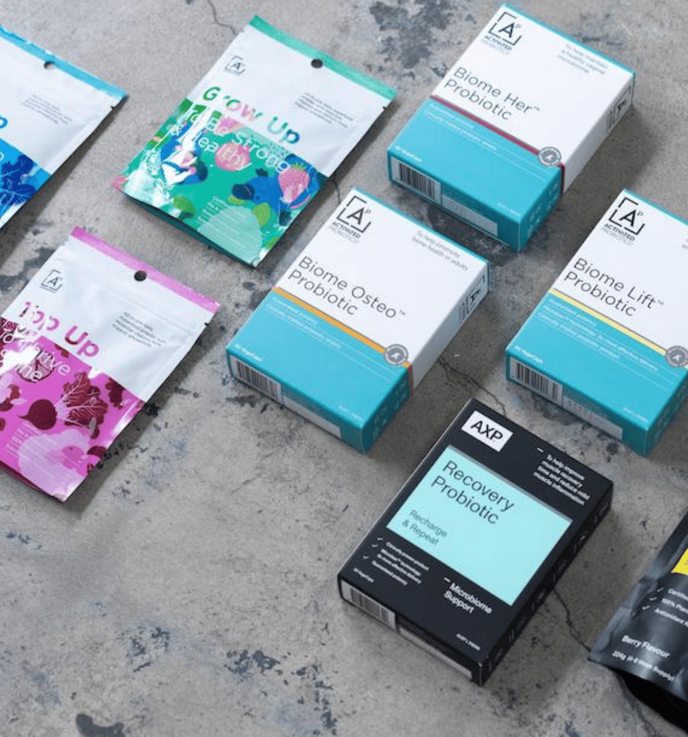 (Source: Biome Australia) The look of Biome's probiotics product design 
