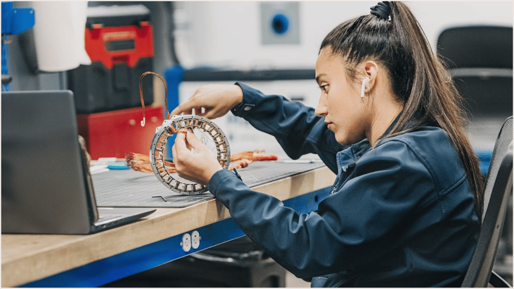 (Source: Anduril Industries) A worker busy designing at Anduril facilities in the US 