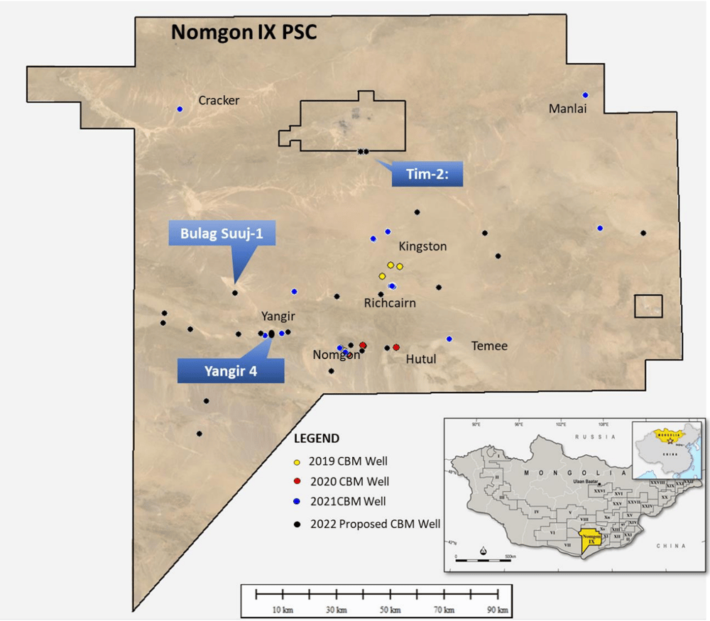 (Source: Elixir Energy) A map detailing the boundaries of the Nomgon IX project 