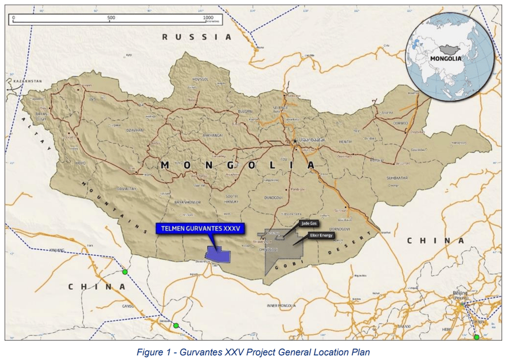 File photo: map for TMK's Gurvantes Project 
