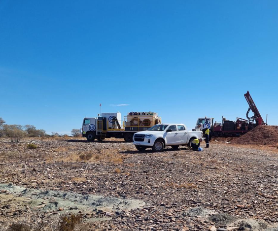 Aircore Drilling Rig at the Austin Gold Project 