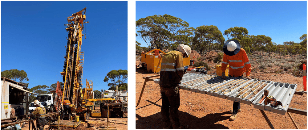 Drilling the first diamond hole at La Mascotte