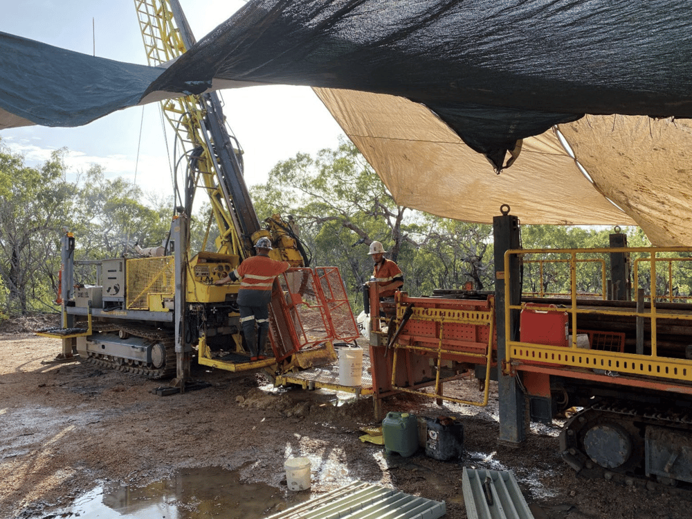 Drilling rigs at Alice Queen Resources project