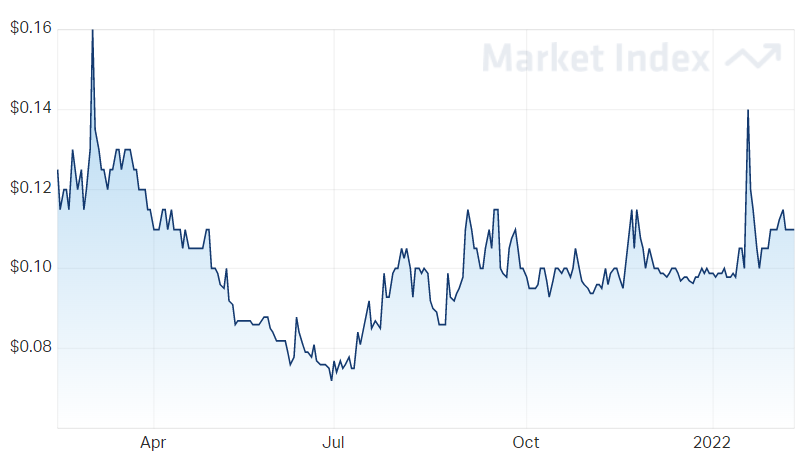 RareX stock price over the past year