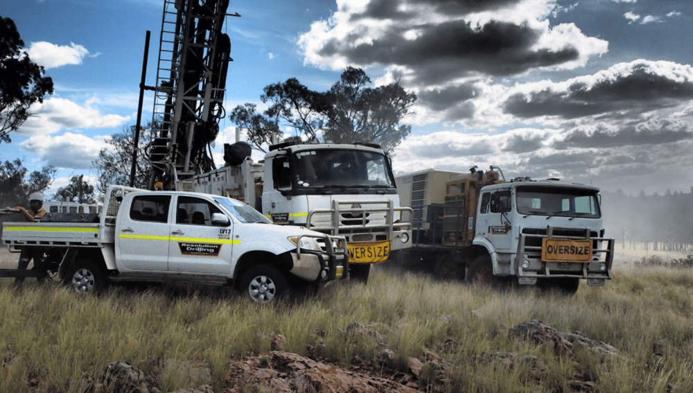 Resolution Drilling on-site at the Kaolin Shaft gold prospect.