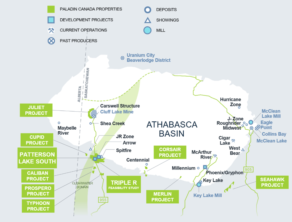 11. Paladin Energy, Patterson Lake South Project, Athebasca Basin, Canada