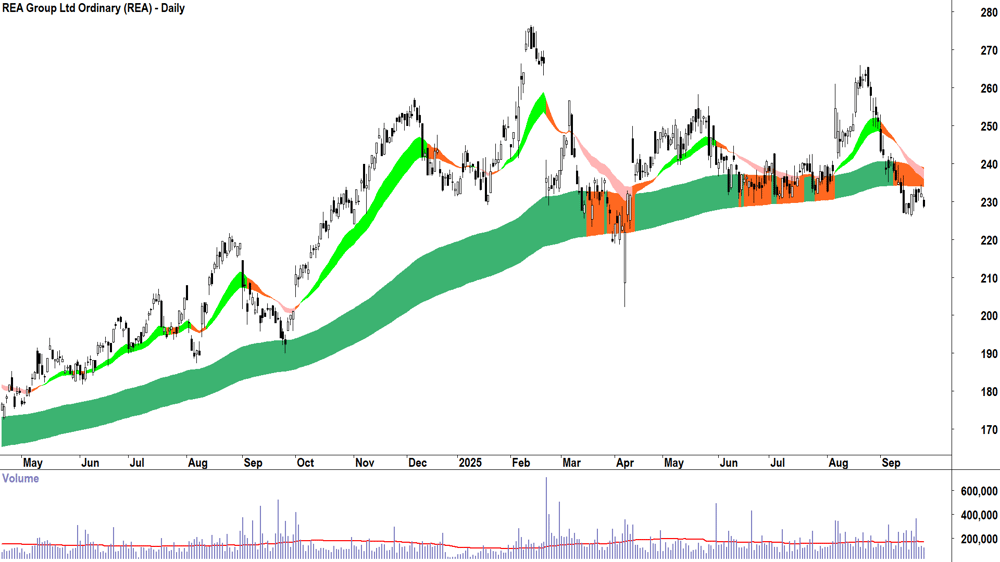 REA Group (ASX-REA) daily chart 24 September 2025