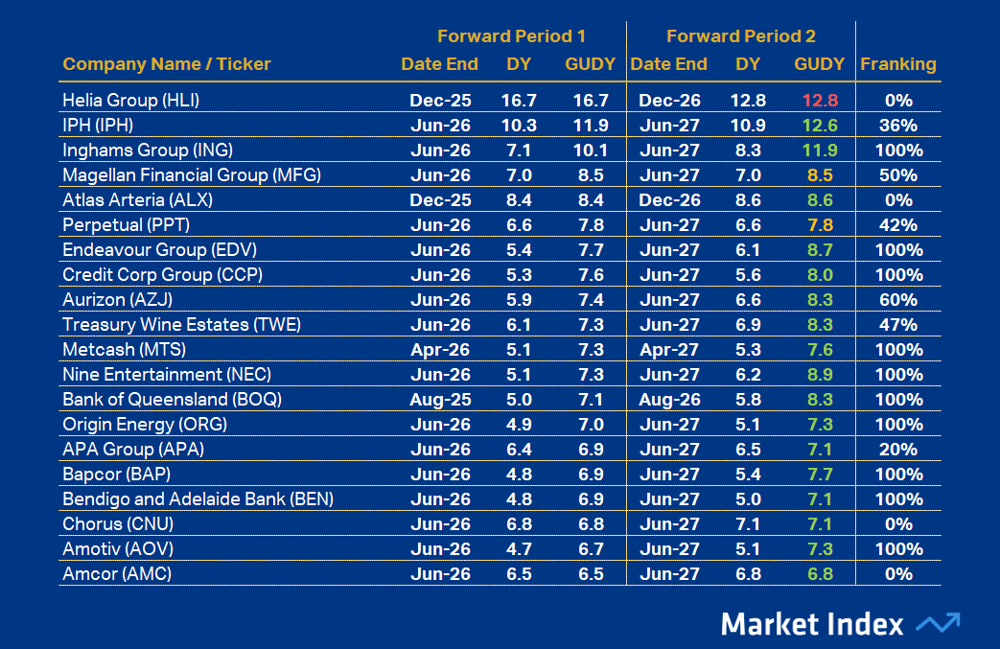 ASX 200 DY Top20 41 2025