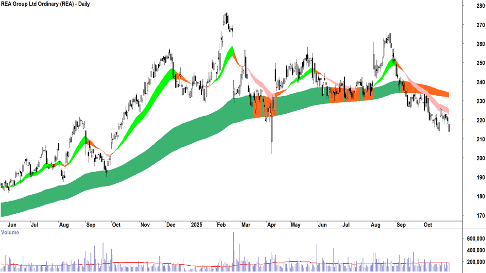REA Group (ASX-REA) Daily chart 30 October 2025