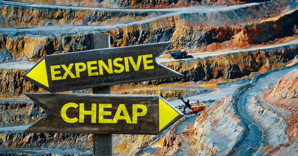Cheapest versus most expensive ASX mining stocks