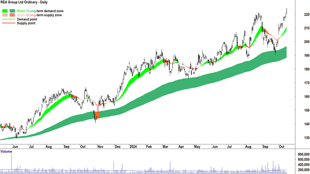 REA Group (ASX-REA) chart 15 October 2024